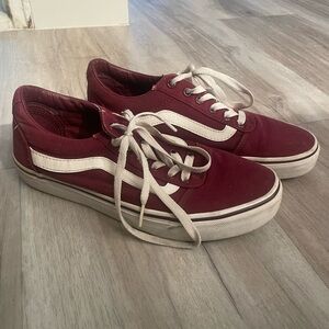 Burgundy Van Sneakers